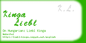 kinga liebl business card